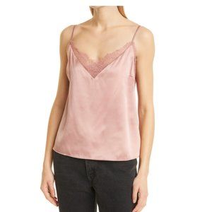 CAMI NYC NWOT Pink Emi Silk Lace Tank Top